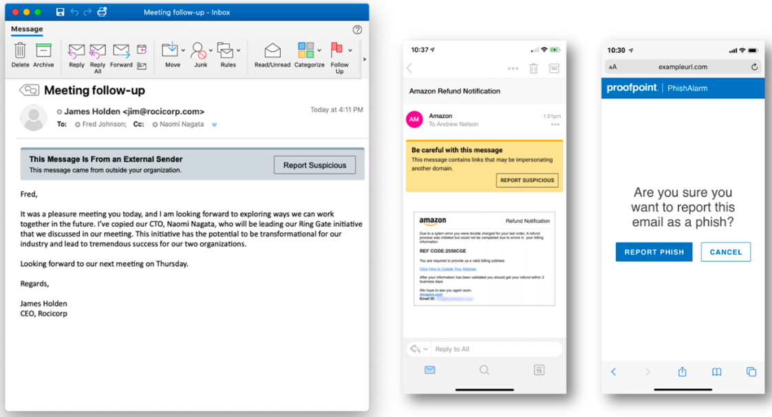 proofpoint email warning tags